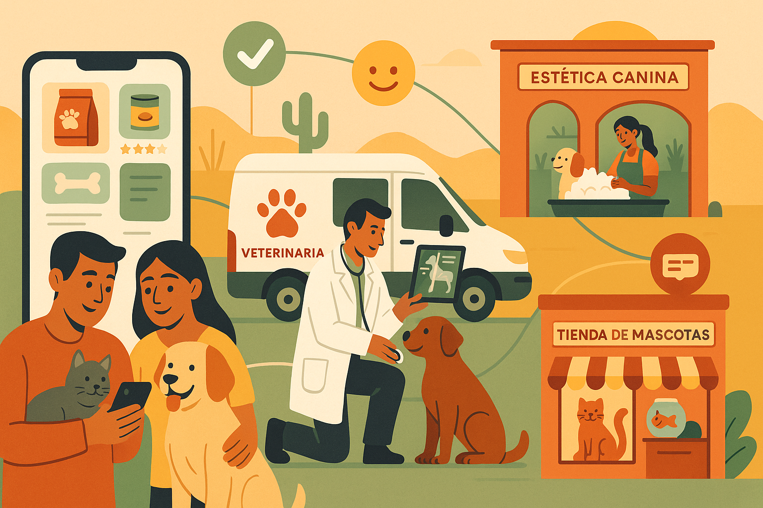A comprehensive platform connecting pet owners with high-quality food and supplies, veterinarians with mobile clinic solutions, and businesses with pet-related services. Enjoy improved pet health, increased convenience, and enhanced customer experiences.