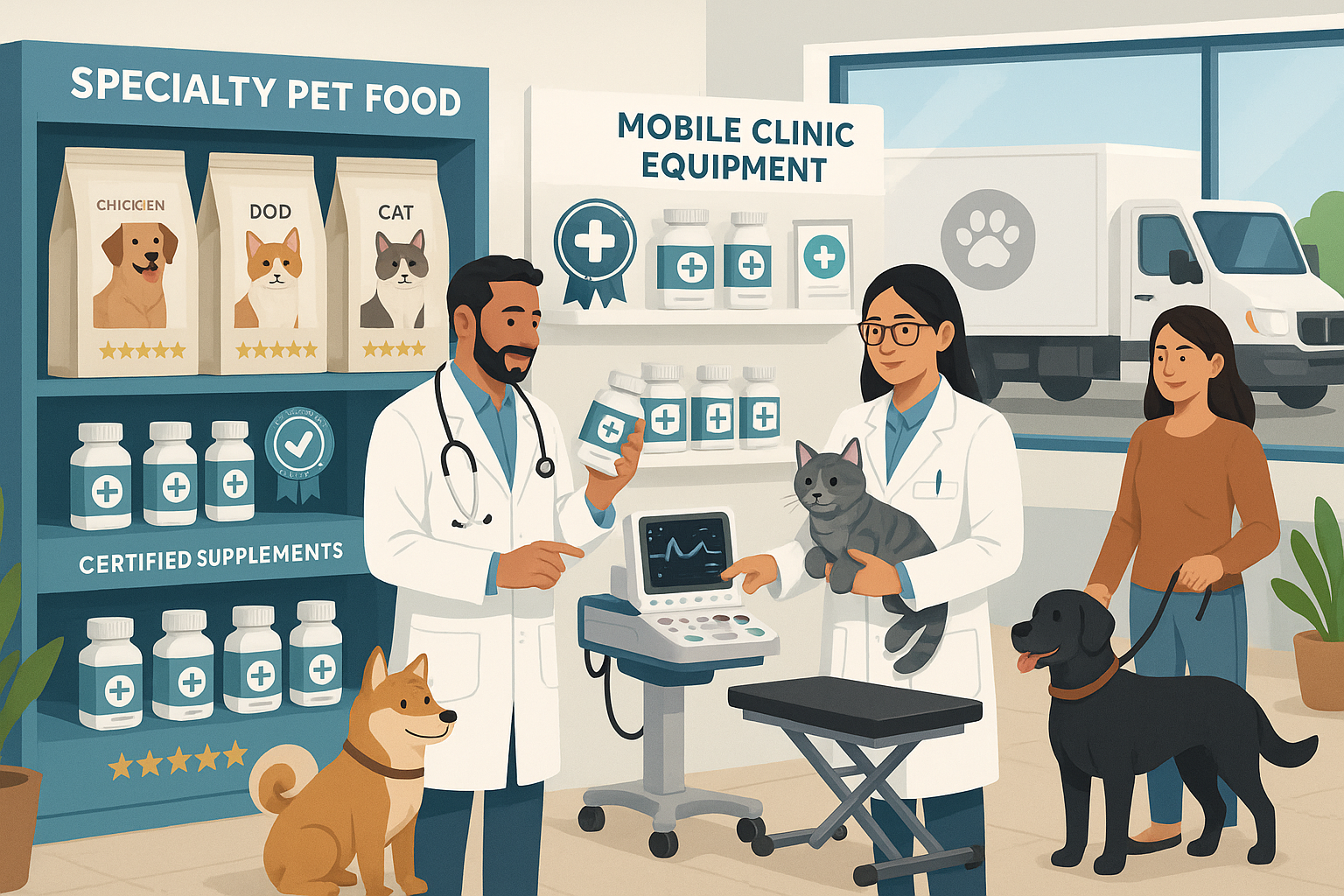 Discover the ultimate destination for veterinarians and pet owners alike. Our Veterinary Marketplace offers a curated selection of specialty pet foods, certified supplements, and mobile clinic equipment, all backed by vet reviews and centralized logistics.