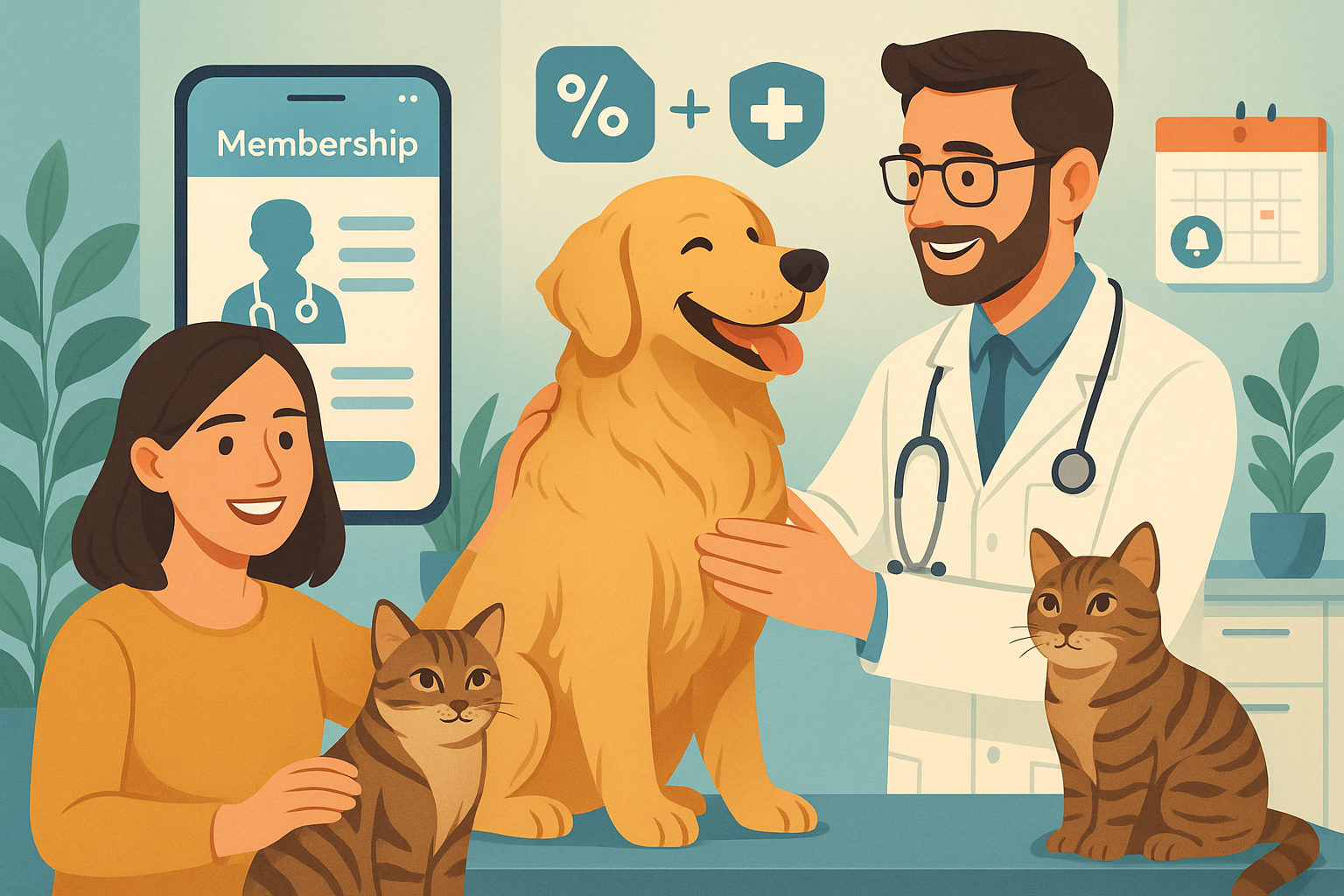 Get the best care for your pet with our membership app. Enjoy priority access to veterinary services, discounts on clinics and products, and personalized health reminders tailored to your pet's needs.