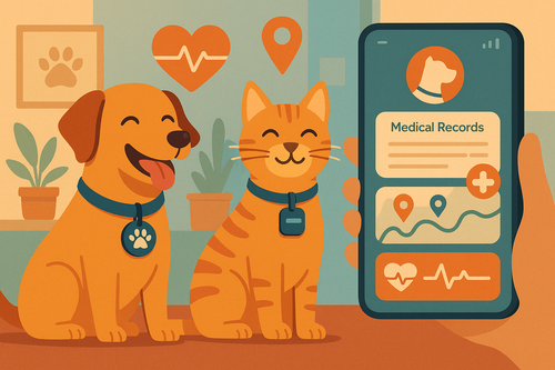 Stay connected with your pet from anywhere and ensure their health and safety with ease. Manage pet health records online, receive care updates, and track lost pets quickly. Our Smart Pet ID Tags and Pet Health Tracker provide you with the convenience and peace of mind you need.